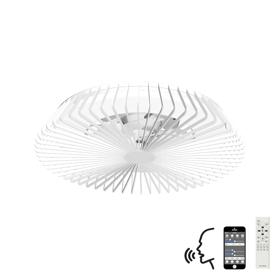 M7120  Himalaya 70W LED Dimmable Ceiling Light & Fan; Remote / APP / Voice Controlled White
